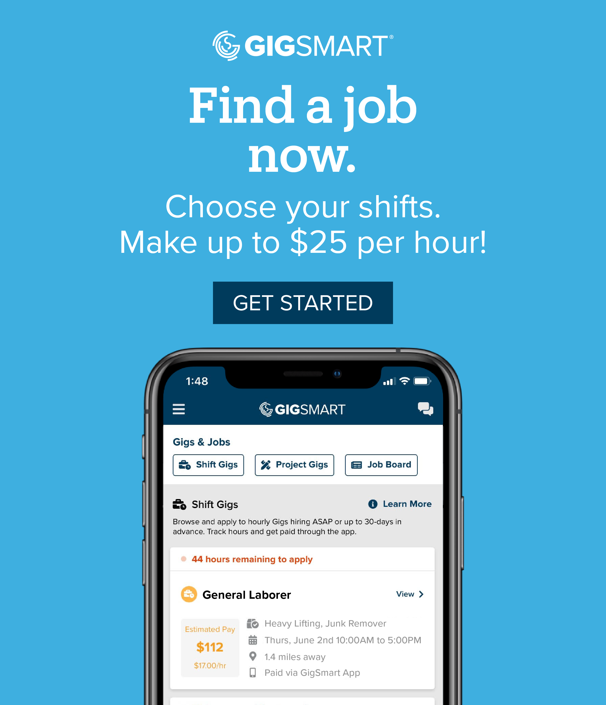 Choose your Shifts. Make up to 20/hr, get paid fast